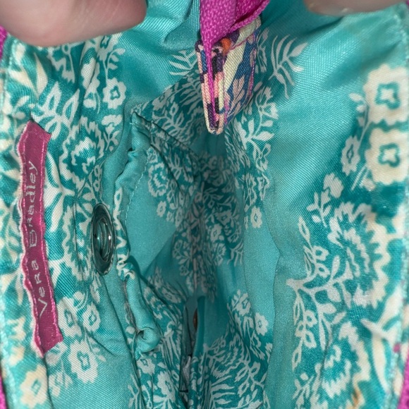 Vera Bradley Pink and Purple Quilted Crossbody Bag - Picture 6 of 7